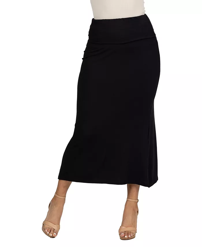 Petite Comfortable Fold Over Maxi Skirt - thumbnail 7