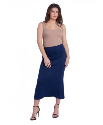 Petite Comfortable Fold Over Maxi Skirt