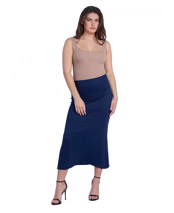 Petite Comfortable Fold Over Maxi Skirt