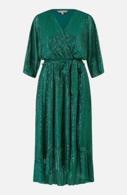 Women's Sequin Kimono Wrap Dress