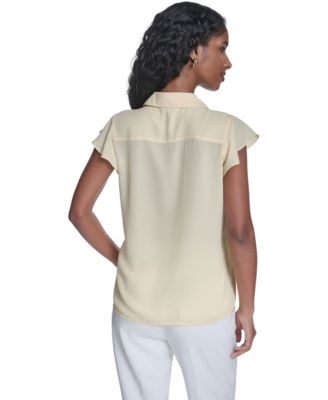 Women's Solid Short-Sleeve Top