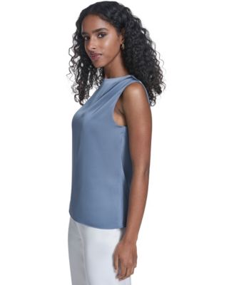 Women's Solid Sleeveless Crewneck Top