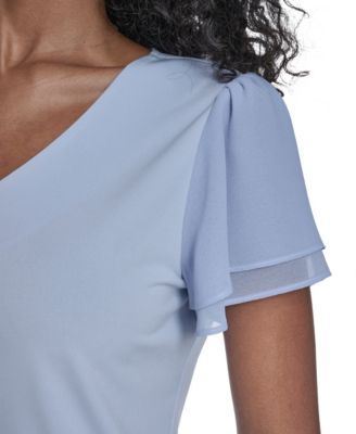 Women's Solid V-Neck Blouse