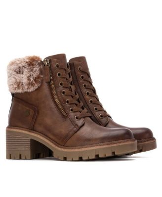 Women's Block Heel Combat Booties Refresh Collection By XTI