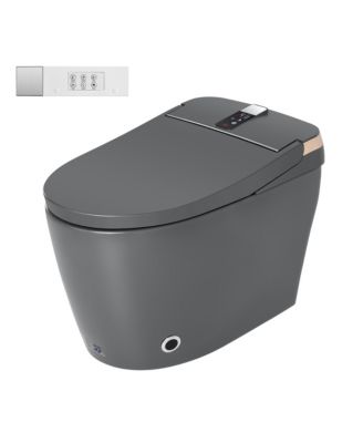 Smart One-Piece Bathroom Fixture with Built-in Water Tank, Heated Seat, Auto Flush, Automatic Lid, Wash and Air Dryer