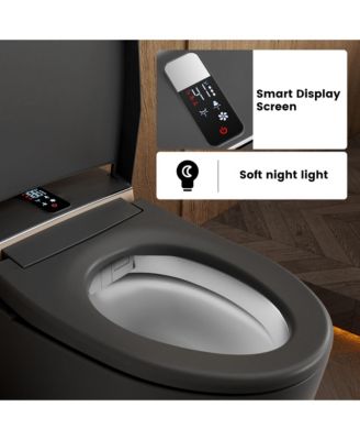 Smart One-Piece Bathroom Fixture with Built-in Water Tank, Heated Seat, Auto Flush, Automatic Lid, Wash and Air Dryer