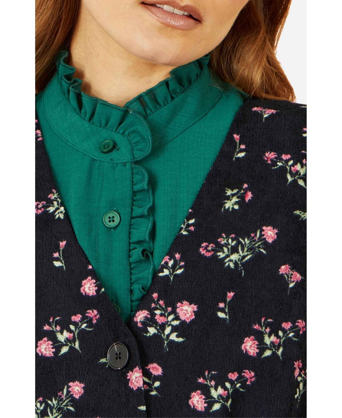 Yumi Women's Floral Print Pinafore Dress