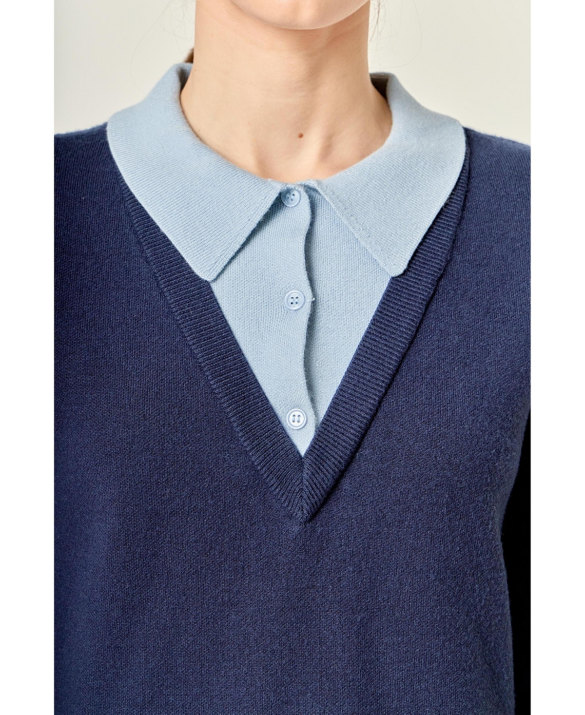 English Factory Women's Color Block Polo Knit Dress