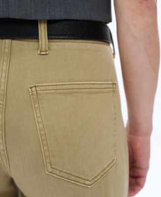 Women's Mid-Rise Wide-Leg Patch-Pocket Capri Jeans