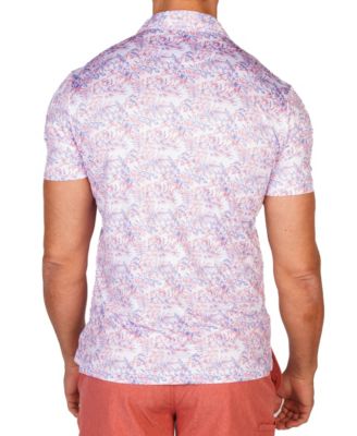Men's Multicolor Hibiscus Performance Polo Shirt