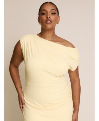 Women's Slash Neck Drape Stretch Bridesmaid