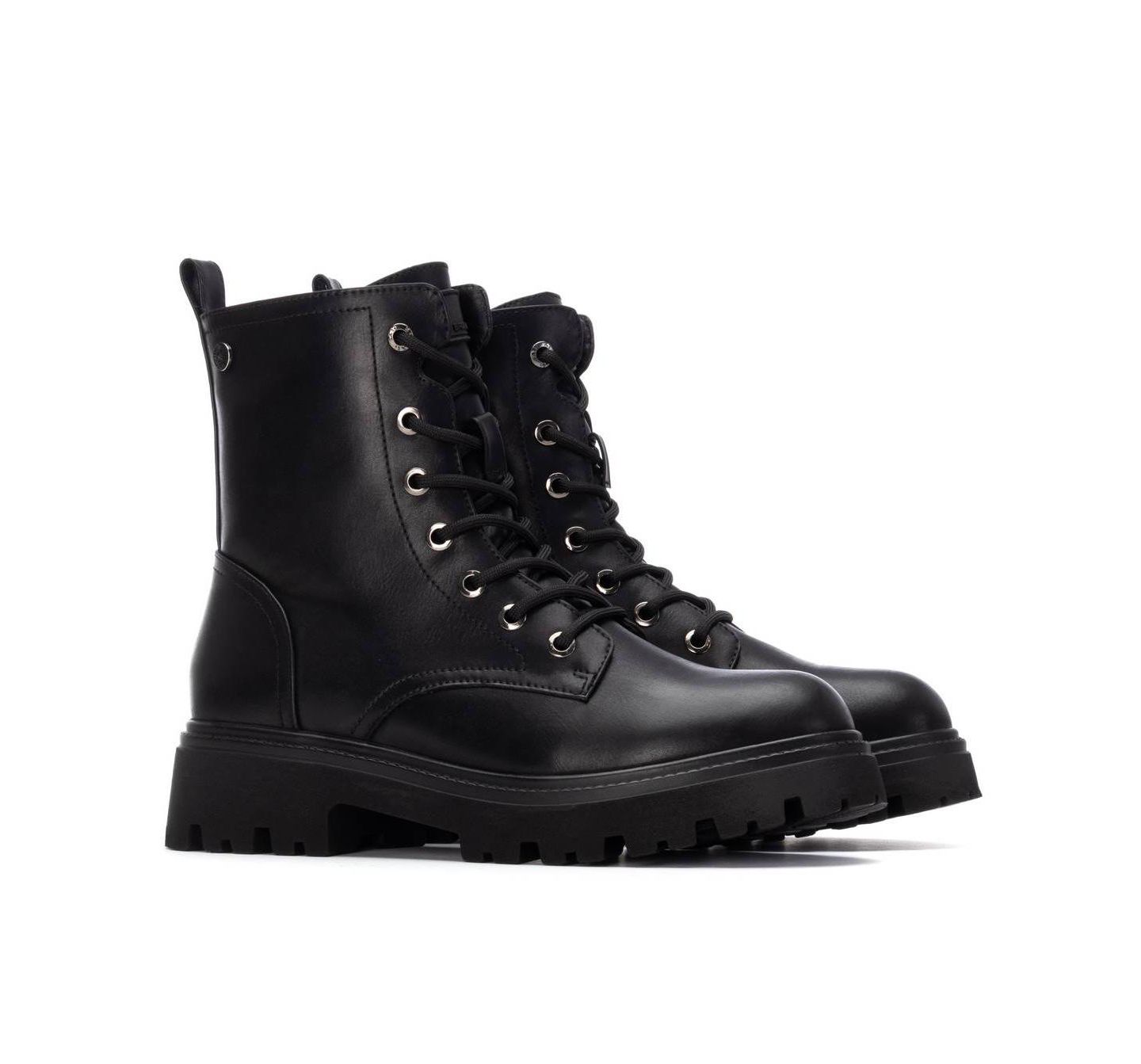 Женские ботинки XTI Ankle Combat Booties, цвет: Чёрный — фото 4
