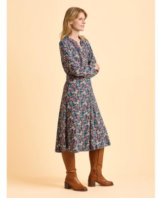 Women's Charlotte Long Sleeve Shirt Midi Dress