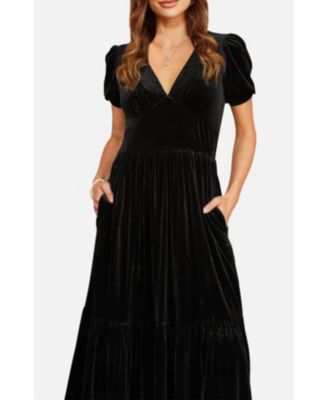 Women's Velvet Midi Dress