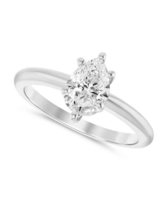Diamond Pear-cut Solitaire Engagement Ring (1 ct. t.w.) in 14k White Gold