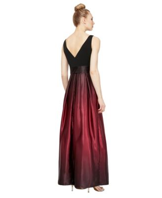 Ombr&eacute; Satin Bow Sash Gown