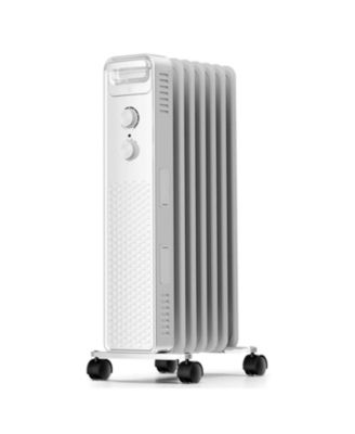 Portable Electric Radiato Portable Electric Radiator Heater,Space Oil Filled Heaters with 3 Heat Settings, Overheat & Tip-Over Protection,1500W
