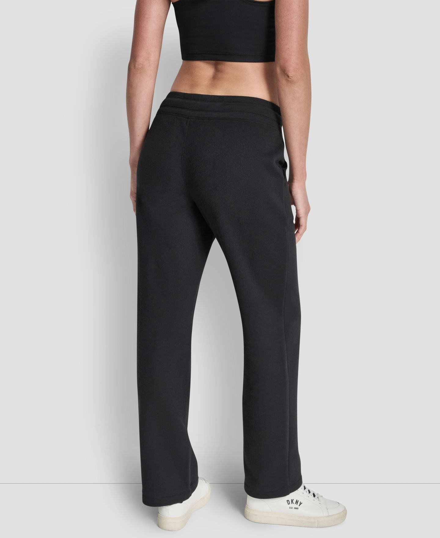 Женские брюки DKNY Metallic Bubble Open Leg Pull-On, цвет: Чёрный — фото 6