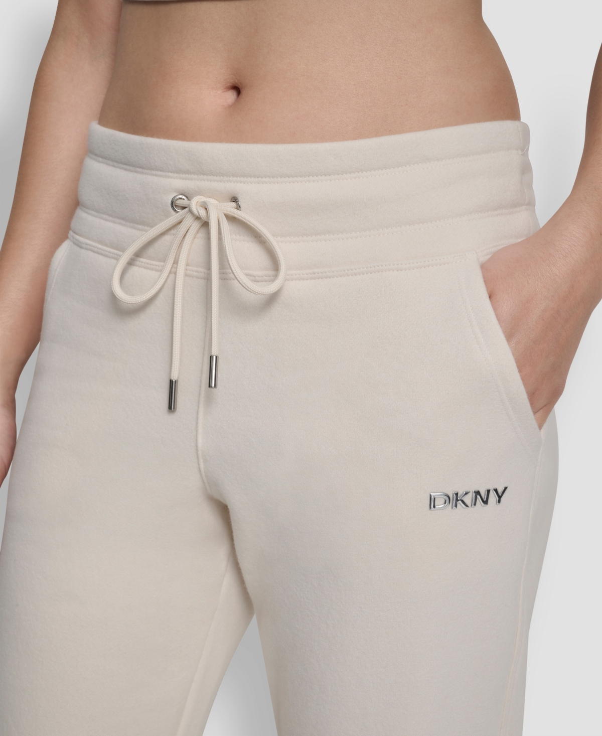 Dkny Women's Metallic Bubble Slim Fit Jogger Pants