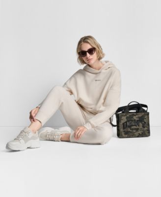 Women's Metallic Bubble Logo Drop Shoulder Pull-On Hoodie