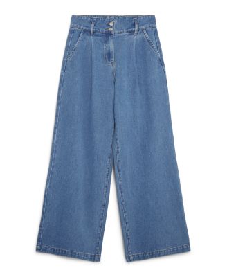 Women's Denim Wide Leg Trousers