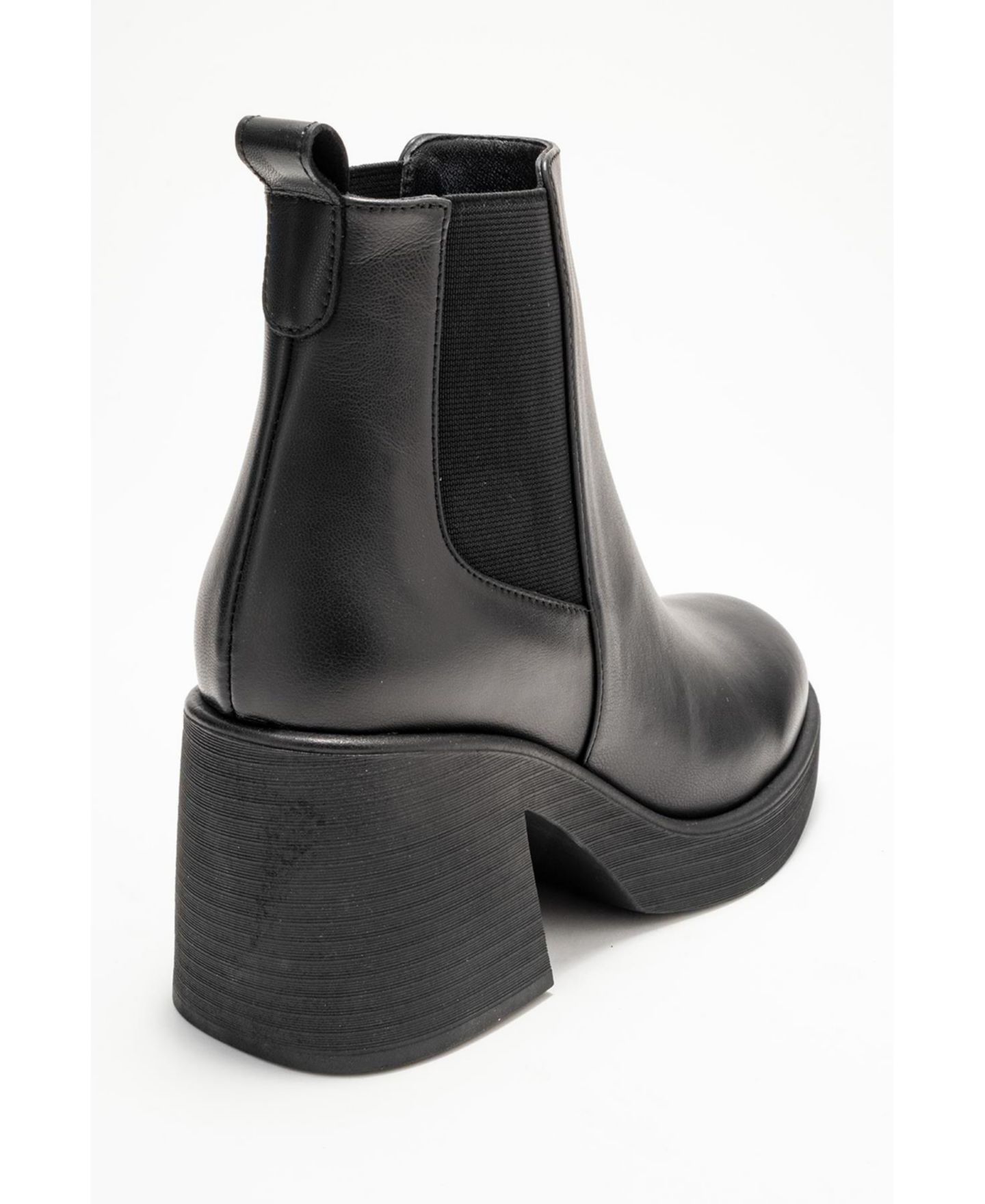 Женские ботинки Forever & Always Shoes Lysa Leather Platform Boot, цвет: Чёрный кожаный — фото 3