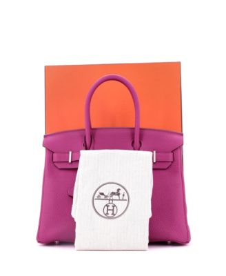 Birkin 30 Handbag Pink Togo with Palladium Hardware