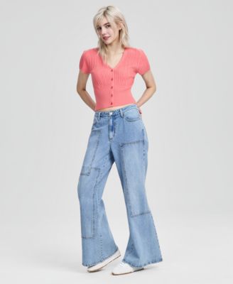 Women's Patchwork Flare-Leg Jeans, Macy's Exclusive