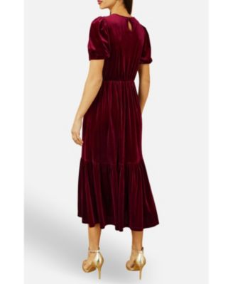 Women's Velvet Midi Dress