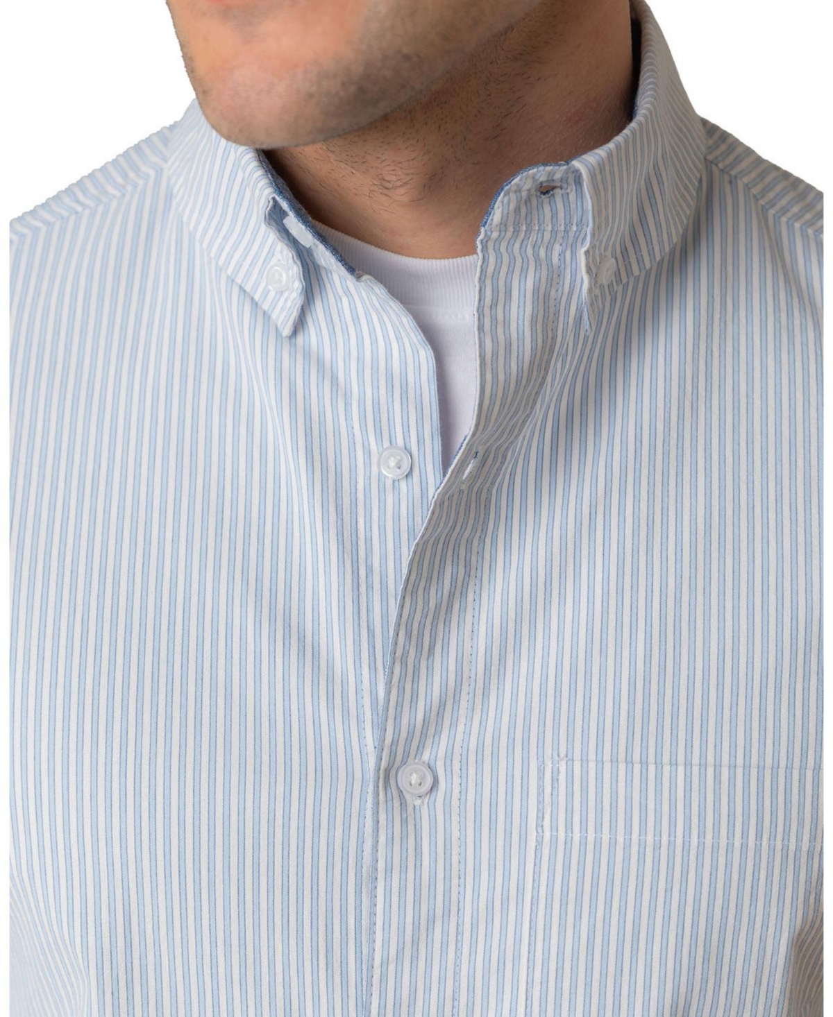 Hope & Henry Men's Organic Long Sleeve Stretch Poplin Button Down Shirt