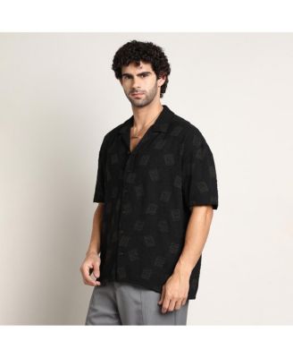 Men's Onyx Black Indie-Cuban Oversized Shirt
