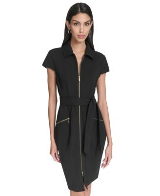 Women's Front Zipper Short Dress