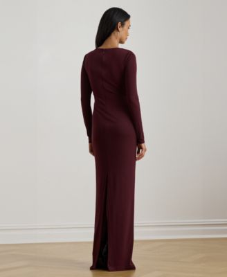 Women's Crew Neck Cutout Jersey Gown