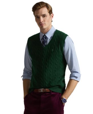 Men's Cable-Knit Wool-Cashmere Sweater Vest