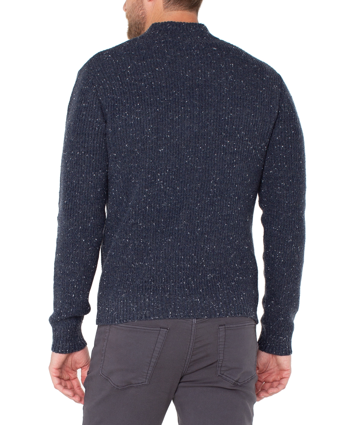 Liverpool Los Angeles Men's Donegal Rib 1/4-Zip Sweater