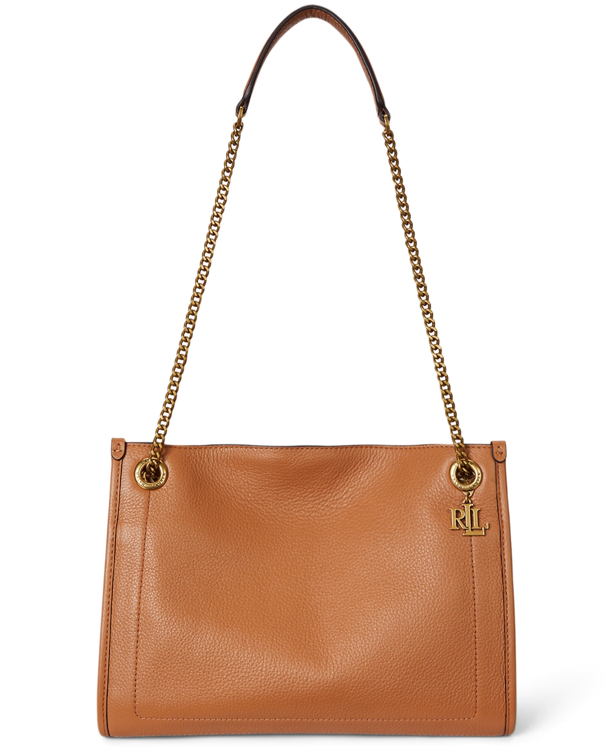 Lauren Ralph Bradley Small Pebbled Leather Tote Bag