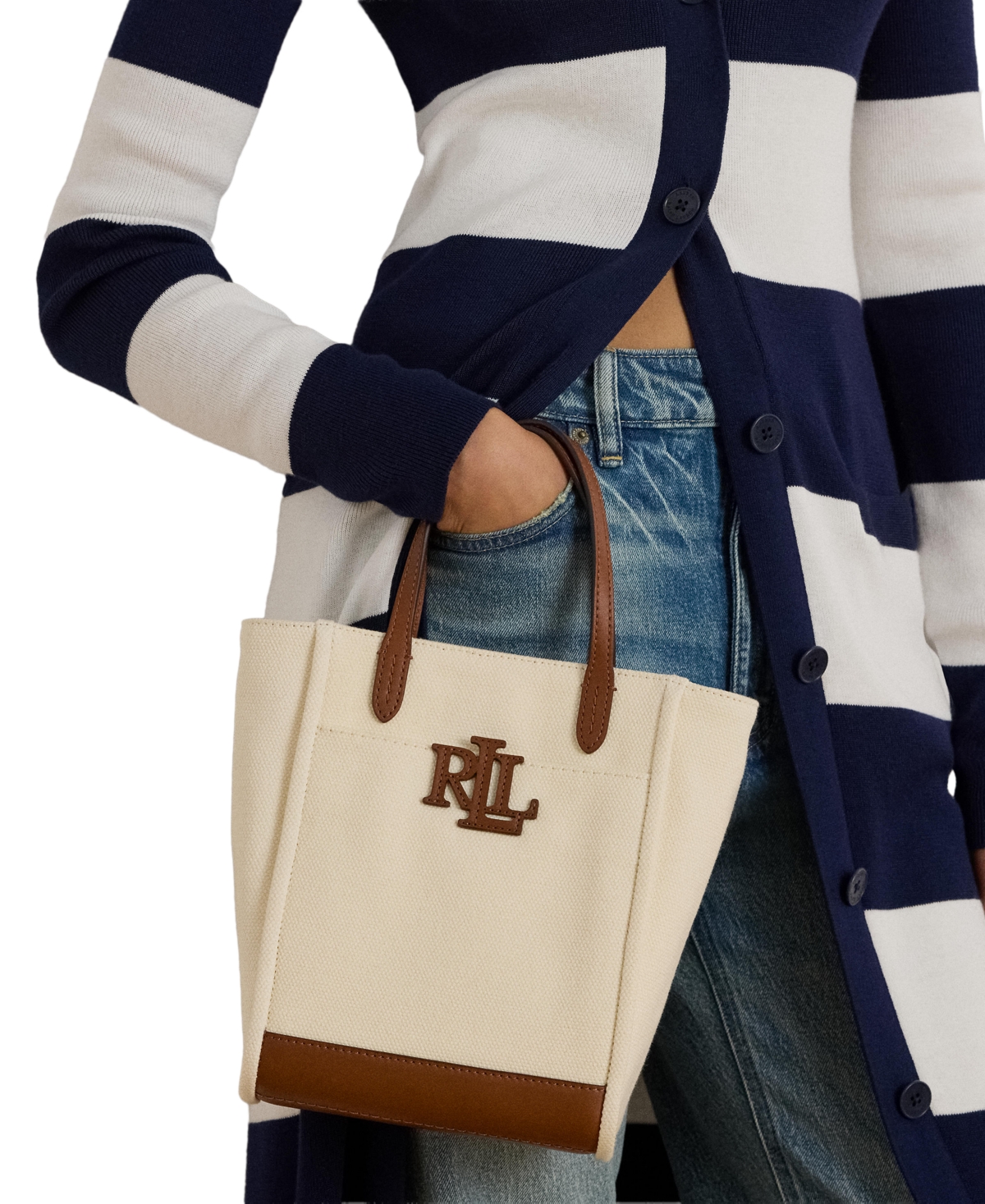 Lauren Ralph Lauren Cameryn Small Canvas Tote Bag