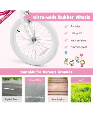 18 Inch Kid's Bike Children's Bicycle w/ Removable Training Wheels Adjustable Seat