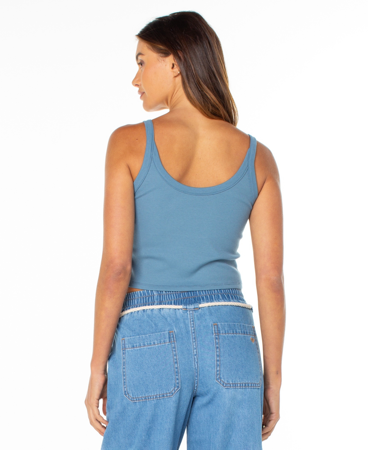 Roxy Women's Enjoy Sunshine Sleeveless Wanderer Tank Top In Blue