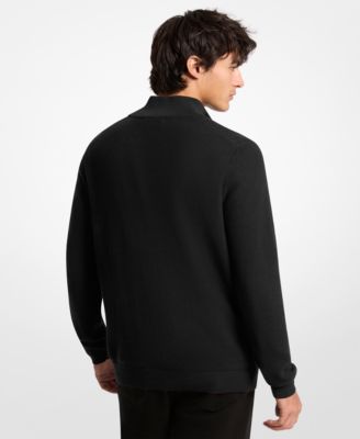 Men's Mouline Texture Quarter-Zip Sweater