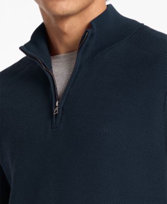 Men's Mouline Texture Quarter-Zip Sweater