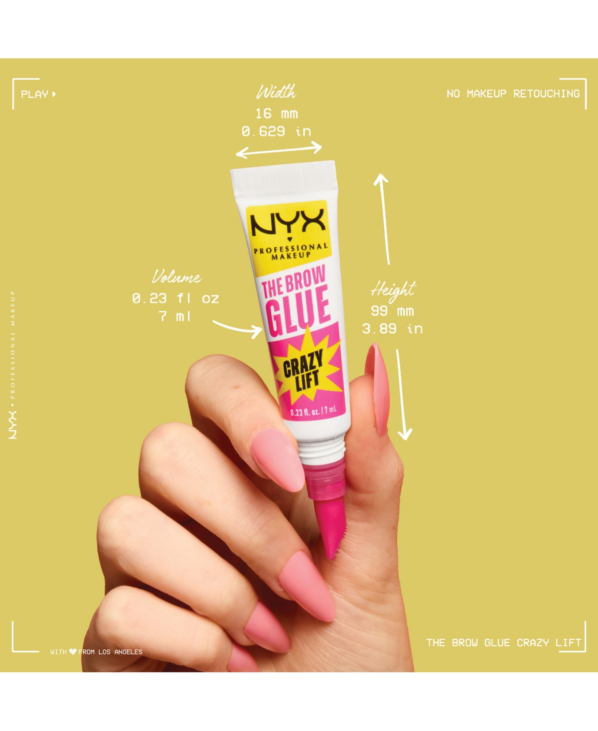 Nyx Professional Makeup The Brow Glue Gel, 0.23 Oz. In Multi