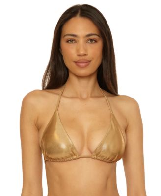 Women's Liquid Metal Triangle Bikini Top