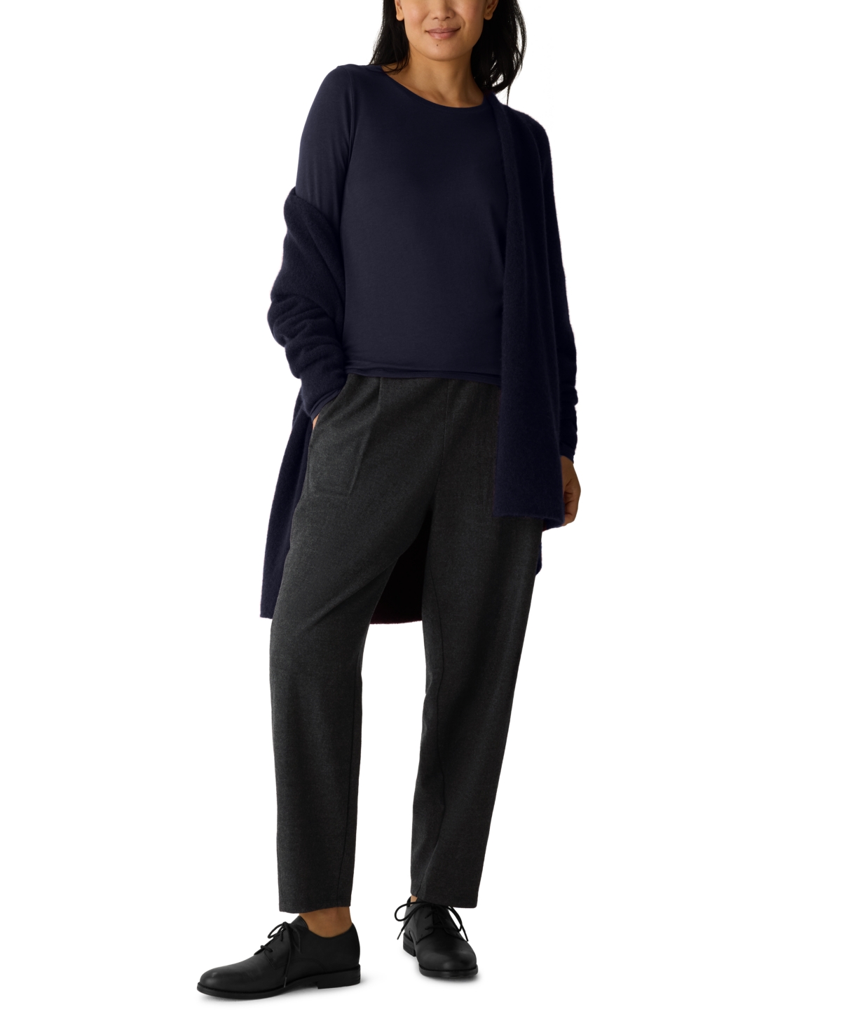 Eileen Fisher Women's Round Neck T-shirt In Blue