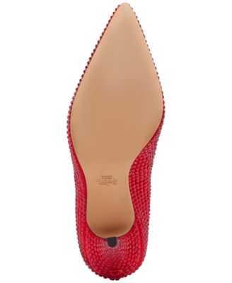 Women's Slip-On Pumps with Crystals