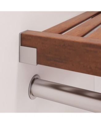 Solid Wood Walk-In Closet Organizer with 6 Shaker Style Drawers and Solid Wood Doors