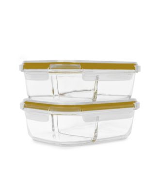 Sedona Kitchen - 2-Pack Divided Glass Storage Set