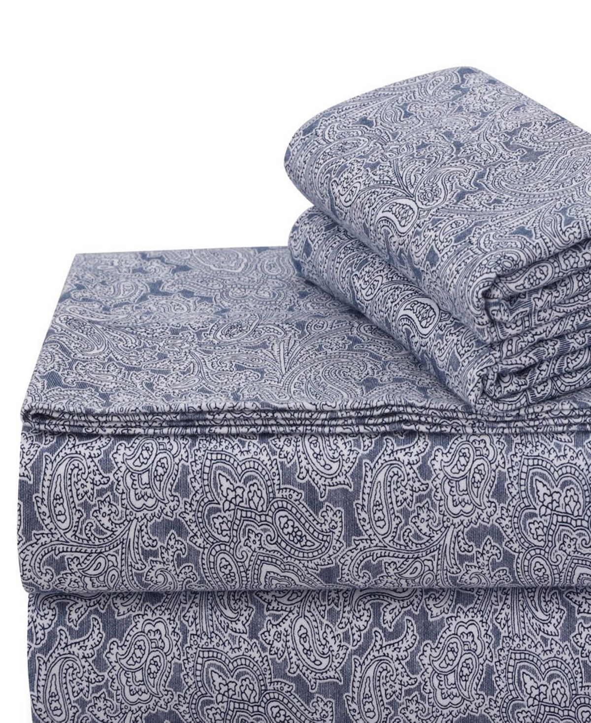 Tribeca Living Portuguese Cotton 2-pc. Pillowcase Set, Standard In Blue