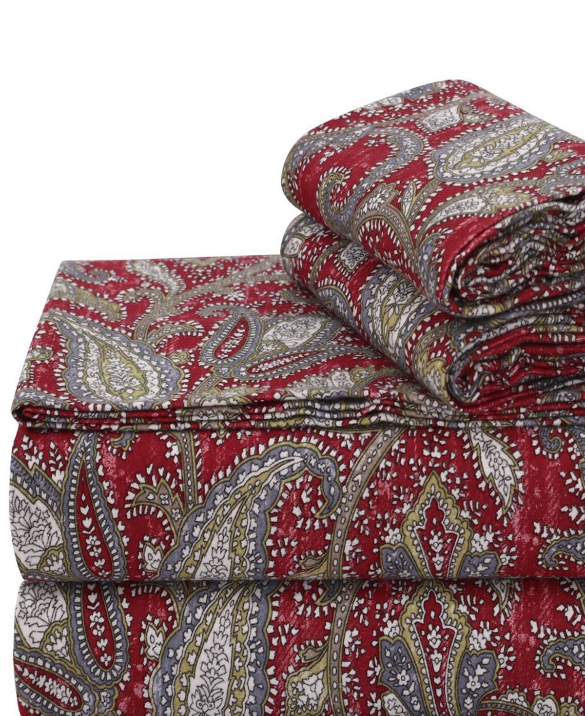 Tribeca Living Portuguese Cotton 2-pc. Pillowcase Set, King In Red