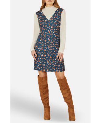 Women's Fox Long Sleeve Layered Tunic Dress